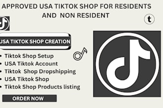 create USA tiktok shop USA tiktok account US tik tok shop non residents llc