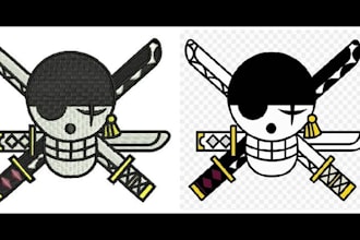 do embroidery digitizing in emb, dst, pes, jes, exp, format in 1 hour