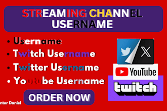 find rare twitch username youtube username twitter username to your channel name