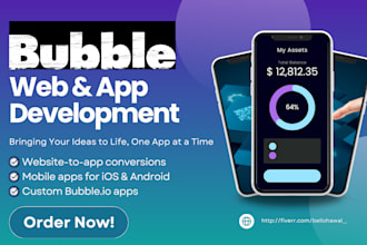be your bubble io developer expert for bubble website, bubble mvp, bubble app
