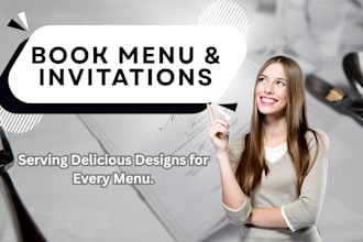professional menu and invitation book design