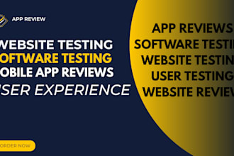 do website testing, app testing, software testing mobile app or ios review