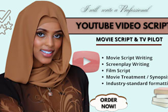 write a professional movie script, screenplay, TV pilot, or film script