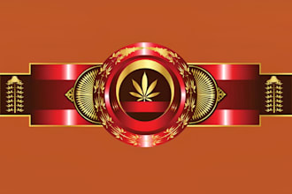 do awesome cigar, label, band and ring logo design with unlimited revisions