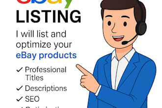 do ebay listing, product upload, and be your expert ebay lister