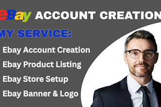 setup ebay acoount ebay store creation ebay listing ebay seo ebay pretashop