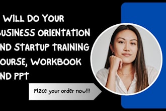 do your business orientation and startup training course, workbook and ppt
