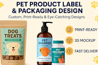 do modern pet product label design pet food packaging design dog treat label