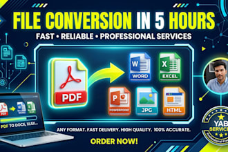 convert PDF to word,excel,powerpoint,google docs  in 2 hours
