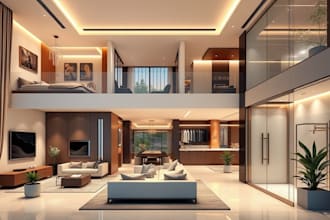 redesign 3d luxury room apartment,bathroom closet,sauna,lobby interior rendering