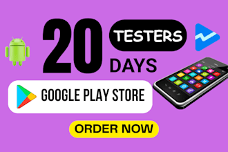 provide 12 testers, closed testing, app testing for your google play app