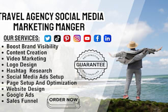 be your travel agency social media marketing manager for tourism services