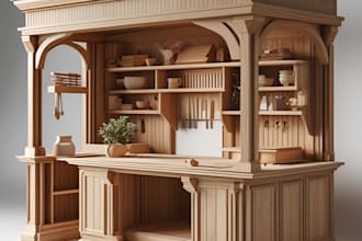 do 2d 3d plan for DIY woodwork and furniture project for cnc and laser cut