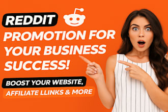 manage reddit post for business marketing, website ecommerce link app promotion