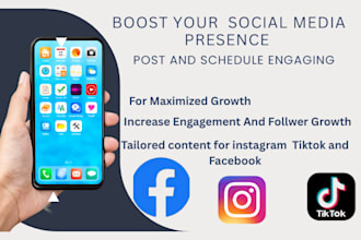 create and schedule engaging posts for instagram tiktok and facebook