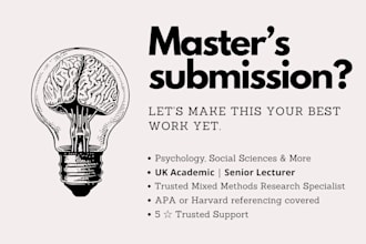 edit your masters psychology dissertation and enhance