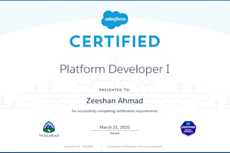 certified salesforce admin, platform developer, marketing cloud, sfdc consultant