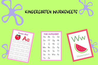 design kindergarten and preschool worksheets for kids