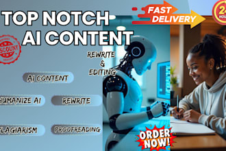 ai content editing, humanize ai content, rewrite ai content, proofreading