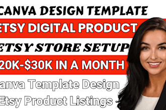 do editable canva digital download, etsy digital planner, etsy print on demand