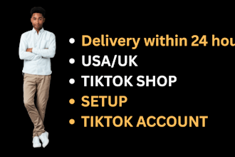 create a USA tiktok shop account for residents and non residents, setup tiktok