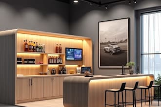 design 3d exhibition booths, kiosks, retail displays and interiors using 3ds max