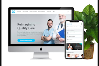 design a telemedicine website, healthcare, clinic website, gym, fitness website