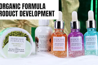 be your cosmetic formulation chemist to develop organic  and natural products