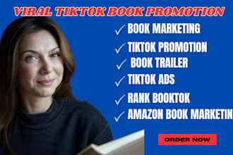 do viral tiktok booktok promotion, ebook marketing, and KDP ads for your book