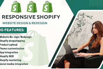 design shopify website redesign shopify dropshipping store shopify development