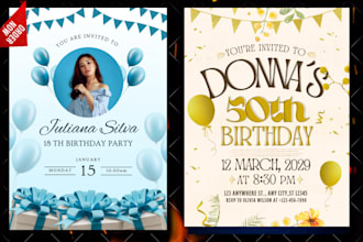 design wedding invitation card, save the date card, birthday invitation card