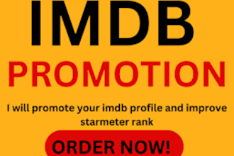 promote your imdb profile and boost your starmeter ranking