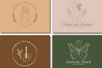 make a modern minimalist line art logo design like your mind