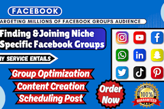 promote your business in targeted facebook groups and on instagram
