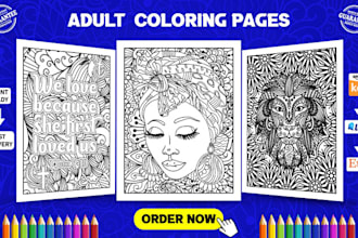 design adult coloring page, kids coloring book, activity book for kdp