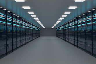 create 3d data center 3d server room factory storage facilities 3d warehouse