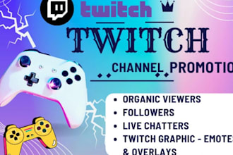 boost your twitch channel growth with expert promotion and audience engagement