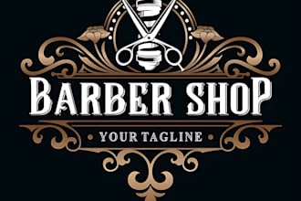 create outstanding barber shop logo or any graphic design