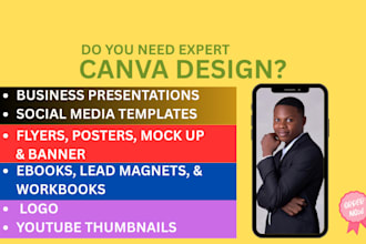 create expert level canva designs, expert editable templates, social banners