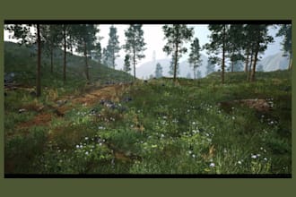 design 3d  environment 3d game worlds 3d terrain model in unreal engine