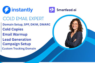 setup smartlead, instantly ai for cold email outreach marketing and email warmup