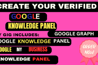 create verified google knowledge panel for you in the creator category