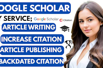 write article increase google scholar citations for research journal publication
