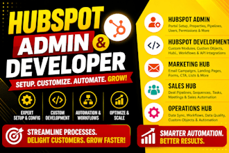 be your certified crm setup hubspot expert, CRM automation and workflows