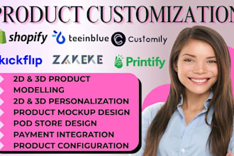 setup teeinblue customily kickflip develop zakeke 2d 3d product in shopify store