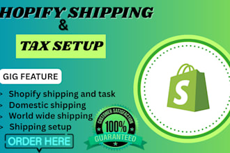 setup shopify shipping and tax shipping for domestic worldwide for shopify store