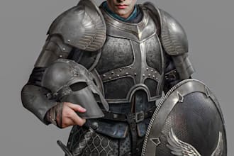 do 3d wearable armor, knight armor, 3d cosplay, 3d helmet, 3d weapon, 3d masks