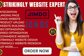 do strikingly onepage ionos and jimdo website landing page design and redesign