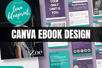 canva ebook design, workbook, lead magnet, ebook formatting and layout design