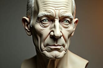 sculpt 3d head, 3d helmet, 3d mask, 3d face, 3d bust model for 3d printing